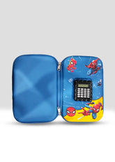 Spider-Man 3D Pencil Case with Calculator – Embossed Fiber Kids Pouch